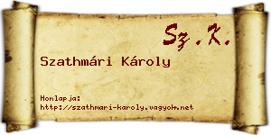 Szathmári Károly névjegykártya