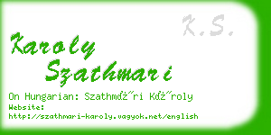 karoly szathmari business card